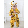 2018 popular paño animal tigre lindo, suave bebé franela mameluco Animal Onesie traje de trajes de pijamas, ropa para dormir